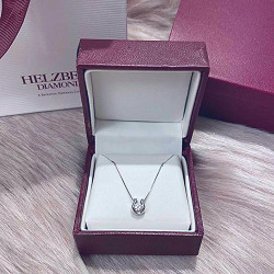 HELZBERG Diamonds Genuine White gold diamond necklace Excellent + Extra box  bag | eBay